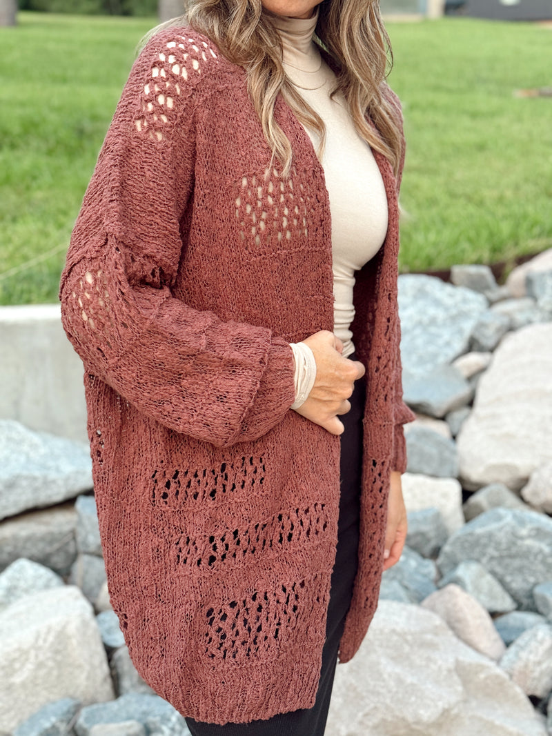 The Rustic Brick Cardigan