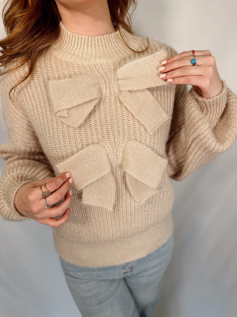 Reversible Oversized Bow Sweater