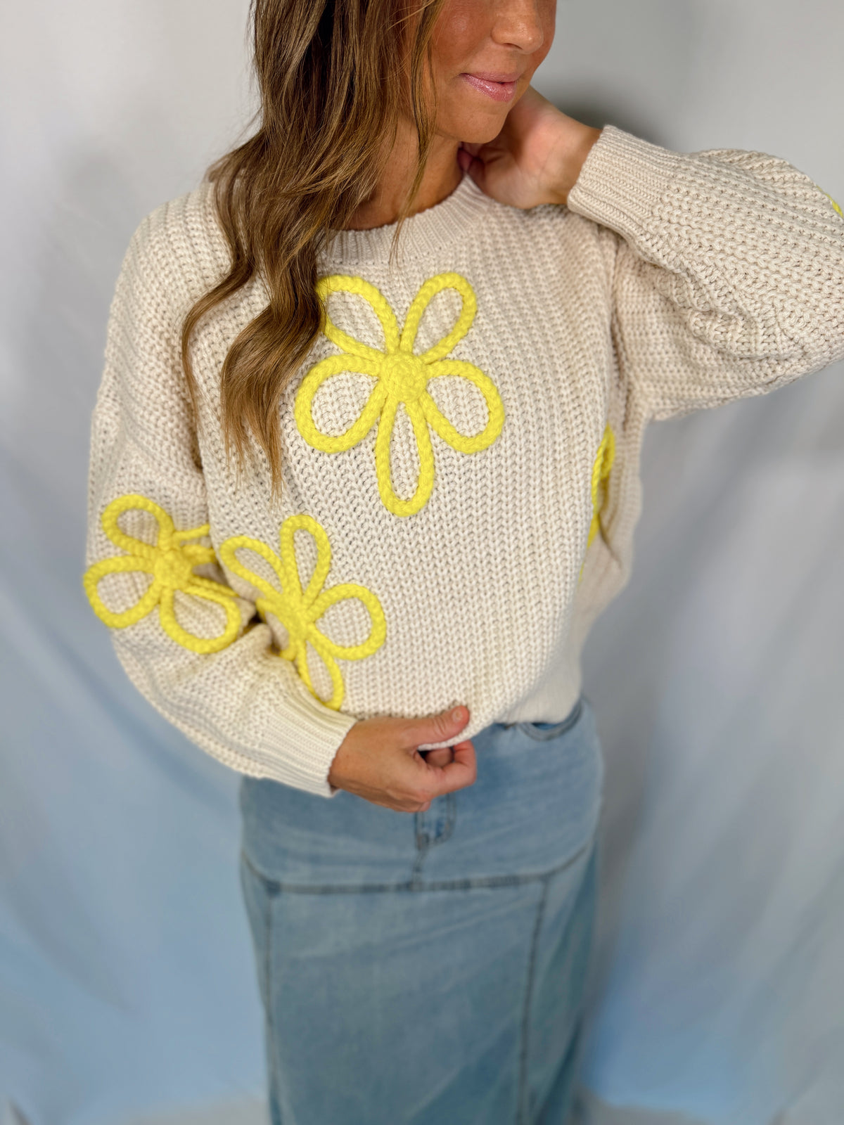 Flower Stitch Sweater