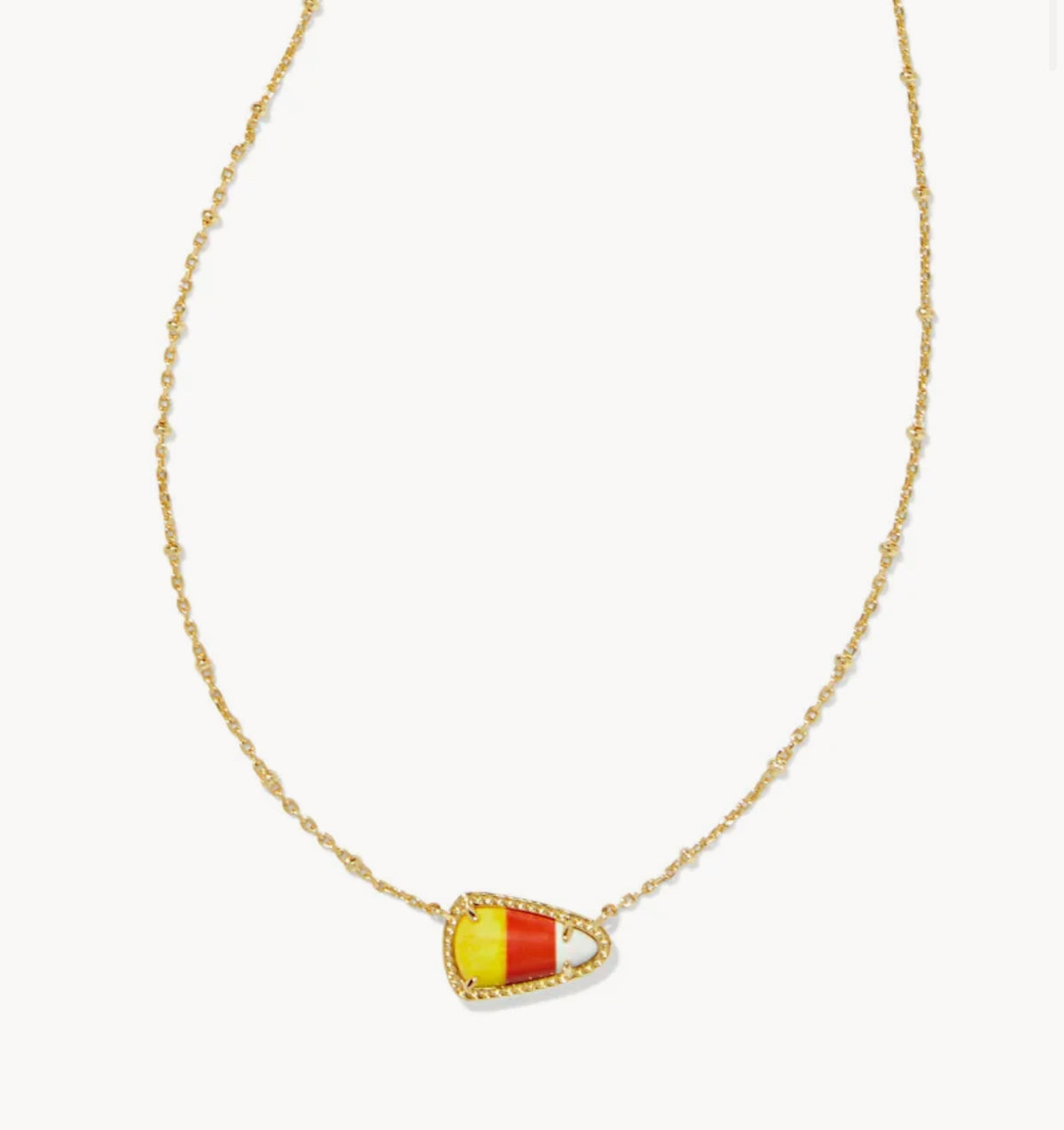 Candy Corn Short Pendant Necklace