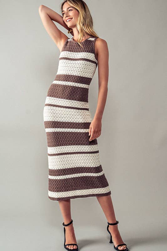 Be Mine Crochet Midi Dress