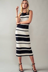 Be Mine Crochet Midi Dress