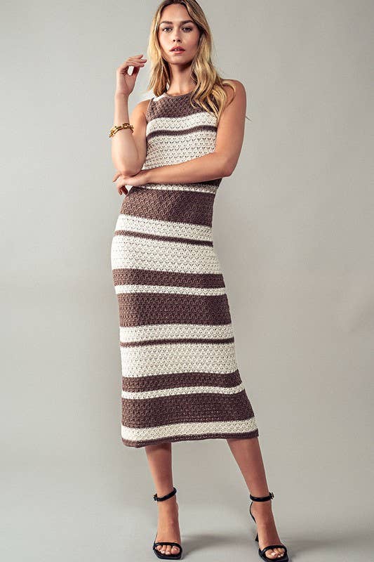 Be Mine Crochet Midi Dress