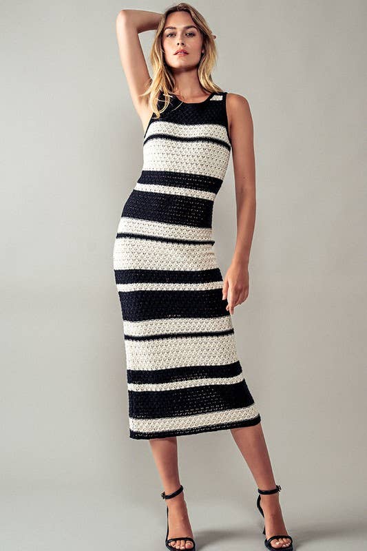 Be Mine Crochet Midi Dress