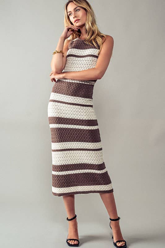 Be Mine Crochet Midi Dress